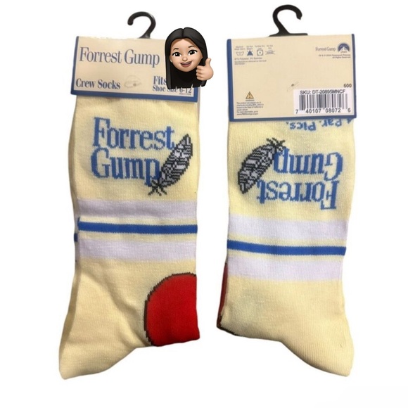 Accessories - NWT Forrest Gump Novelty Crew Socks